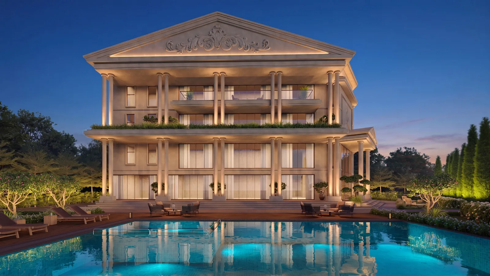 Apollo Address - Parthenon, The Club Parthenon - The Club and the swimming pool at Apollo Address